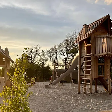 Family Near Lake, And Dunes *